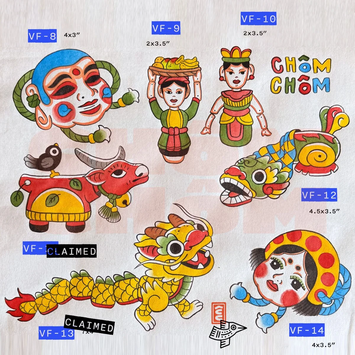 vietnamese flash water puppet dragon lion ox mid autumn festival masks