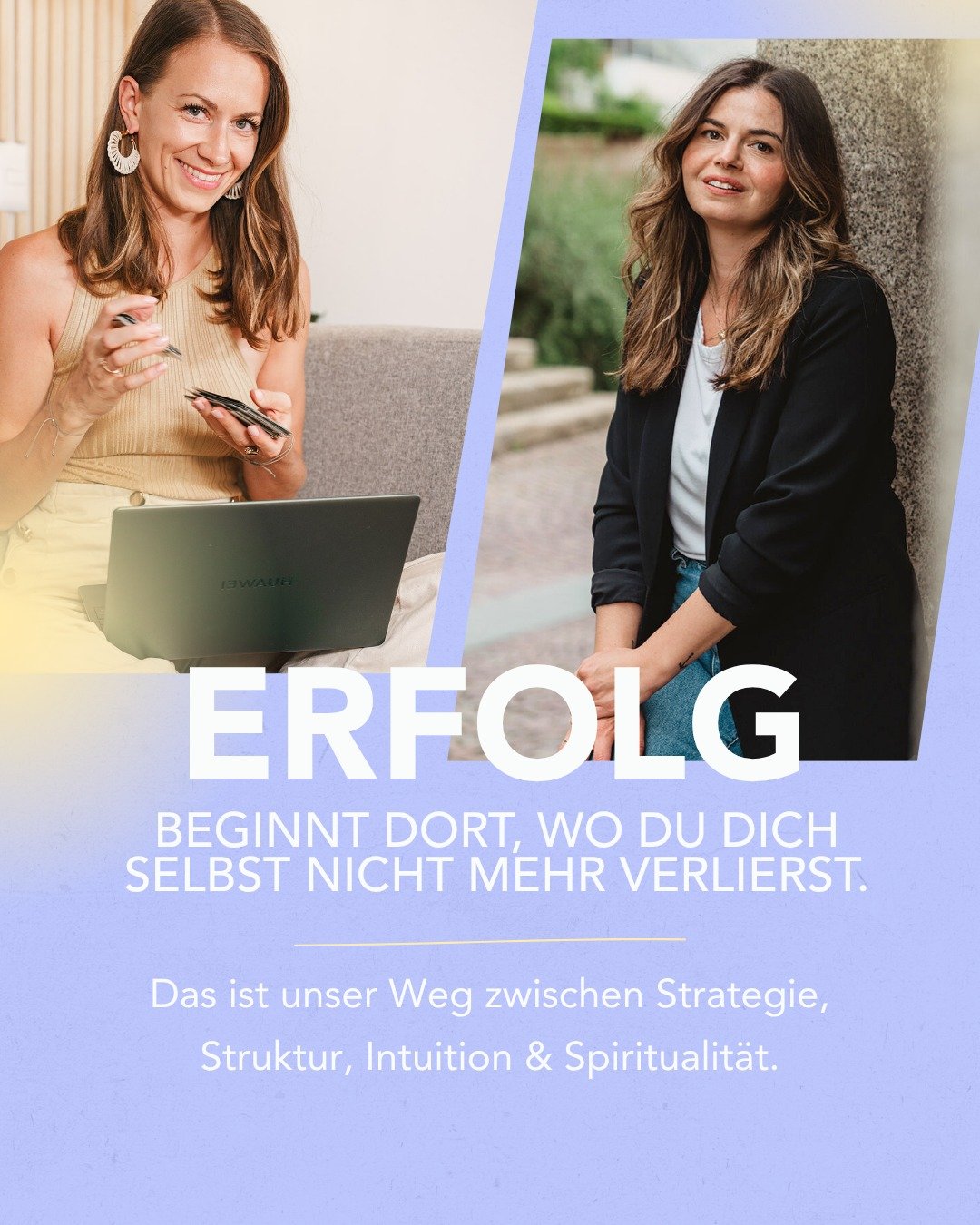 Wir geben weiter, was wir selbst leben &ndash; und das seit zwei Jahren.

Klarheit und Intuition.
Struktur und Flexibilit&auml;t.
Strategie und Spiritualit&auml;t.

Das alles ist kein Widerspruch. 𝘋𝘢𝘴 𝘪𝘴𝘵 𝘶𝘯𝘴𝘦𝘳 𝘞𝘦𝘨.

Ein Weg, der zeigt,