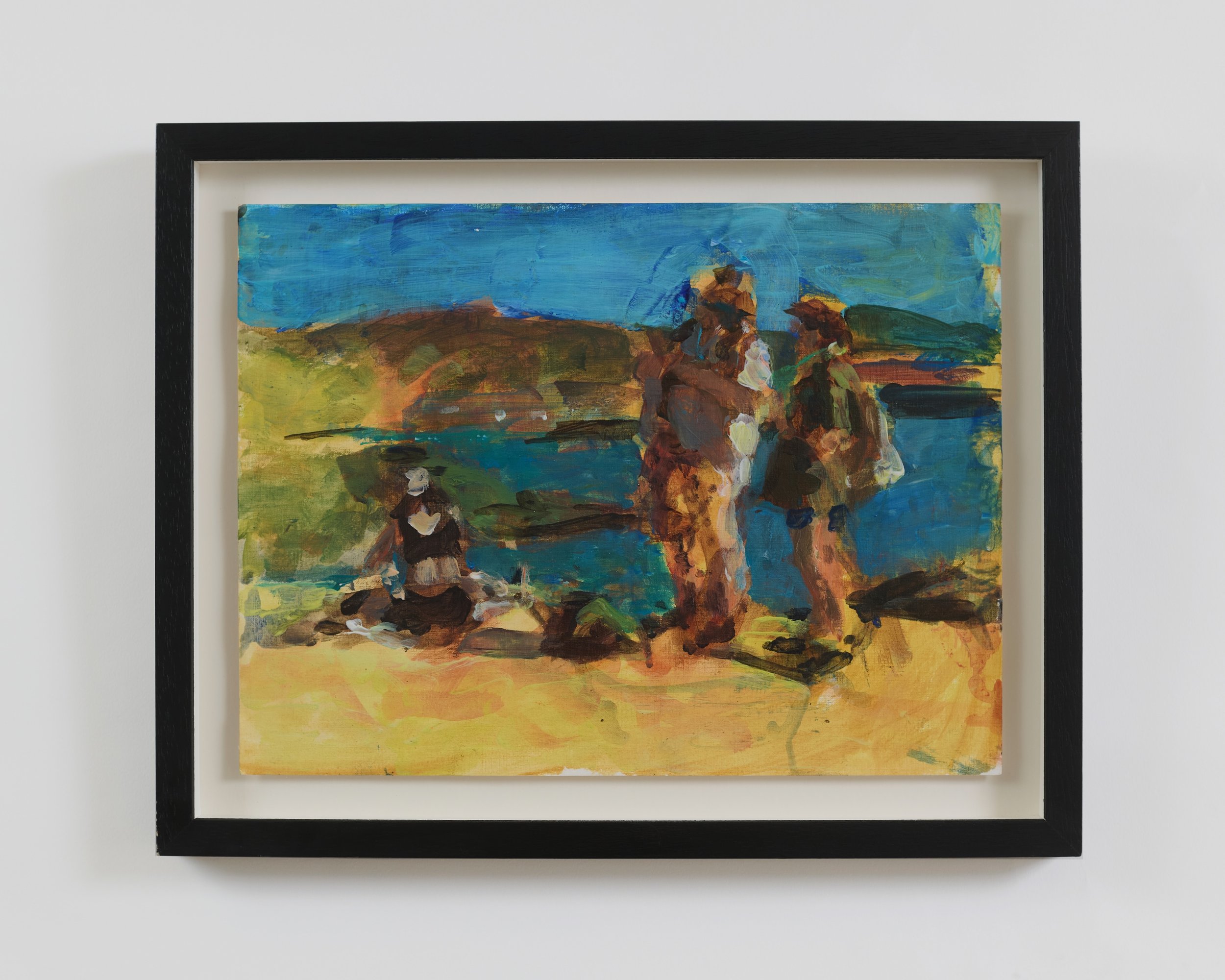'Searching for Directions', acrylic on oil paper, 40 x 50cm, 2024 (framed with AR glass)