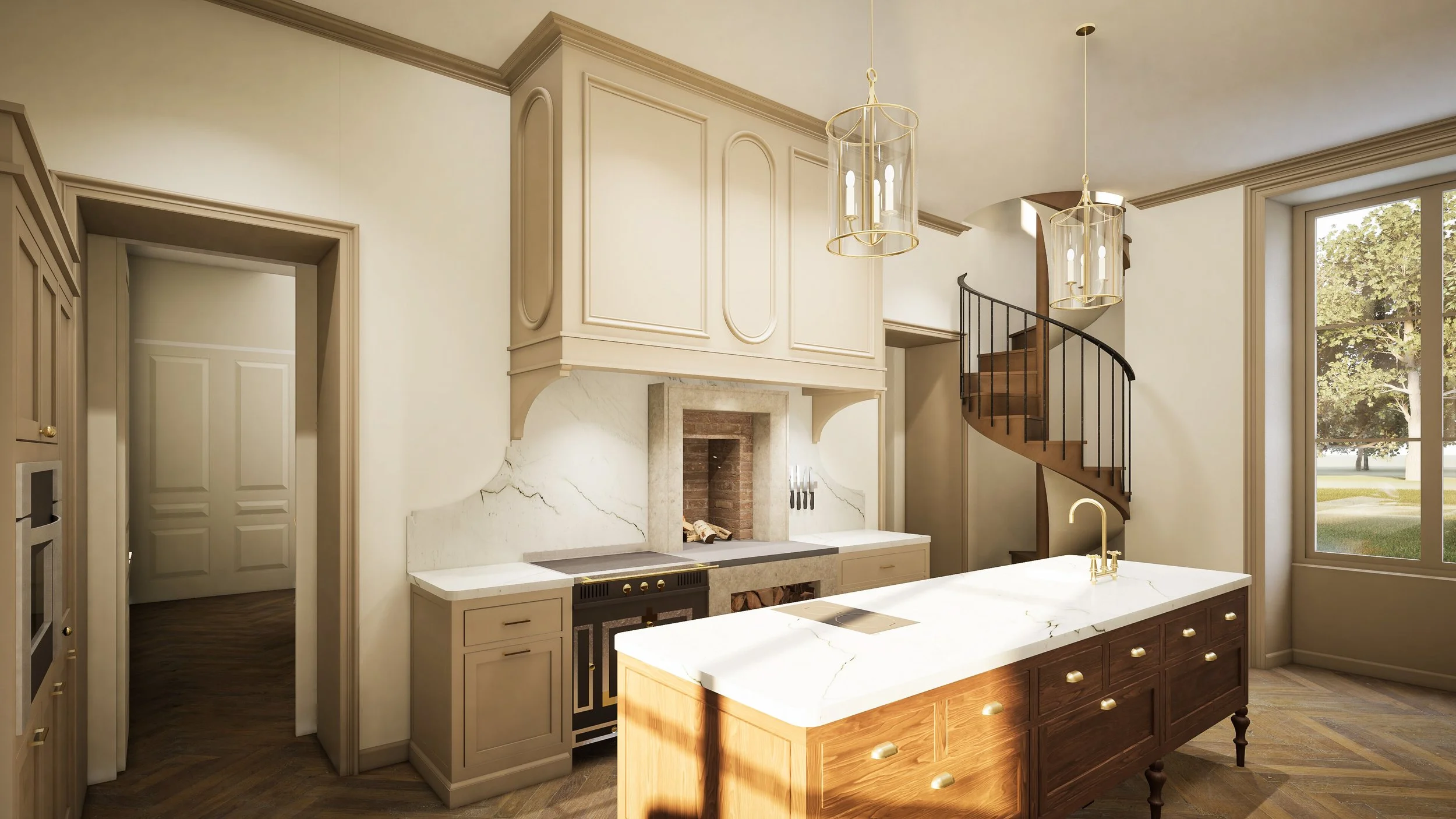 Brittany Chateau Kitchen