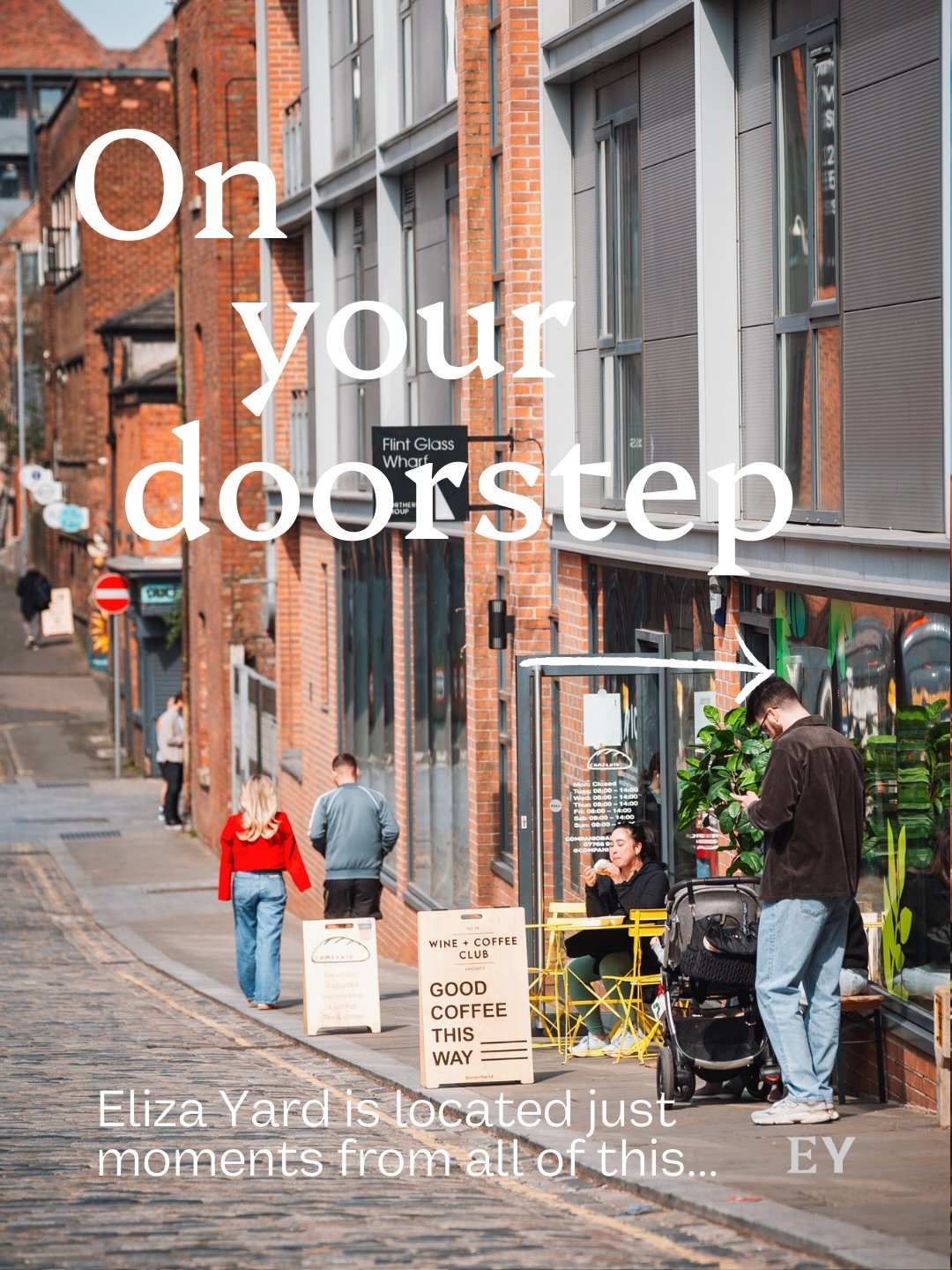 On your doorstep. In the heart of Ancoats.

From leafy parks and waterside walks to caf&eacute;s, restaurants, shops and transport links, life at Eliza Yard puts the best of the city and the neighbourhood right where you live.

🔑 Homes for sale &nda