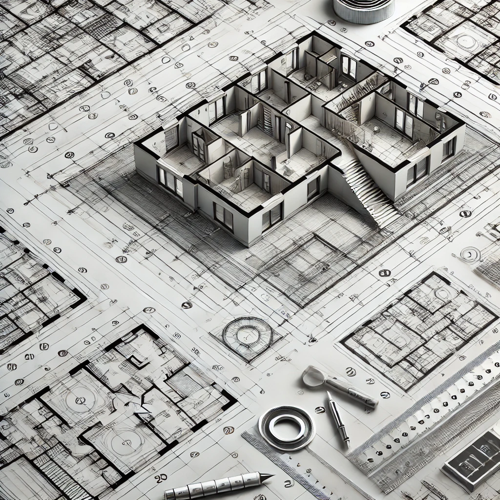 Complete set of 2D drawings with detailed dimensions for each step, transforming your interior design from digital plans to real-world execution.