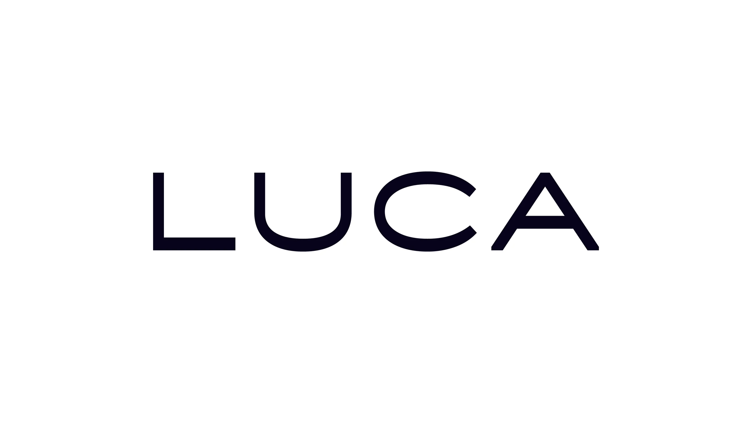 Text logo with the word 'LUCA' on a white background.