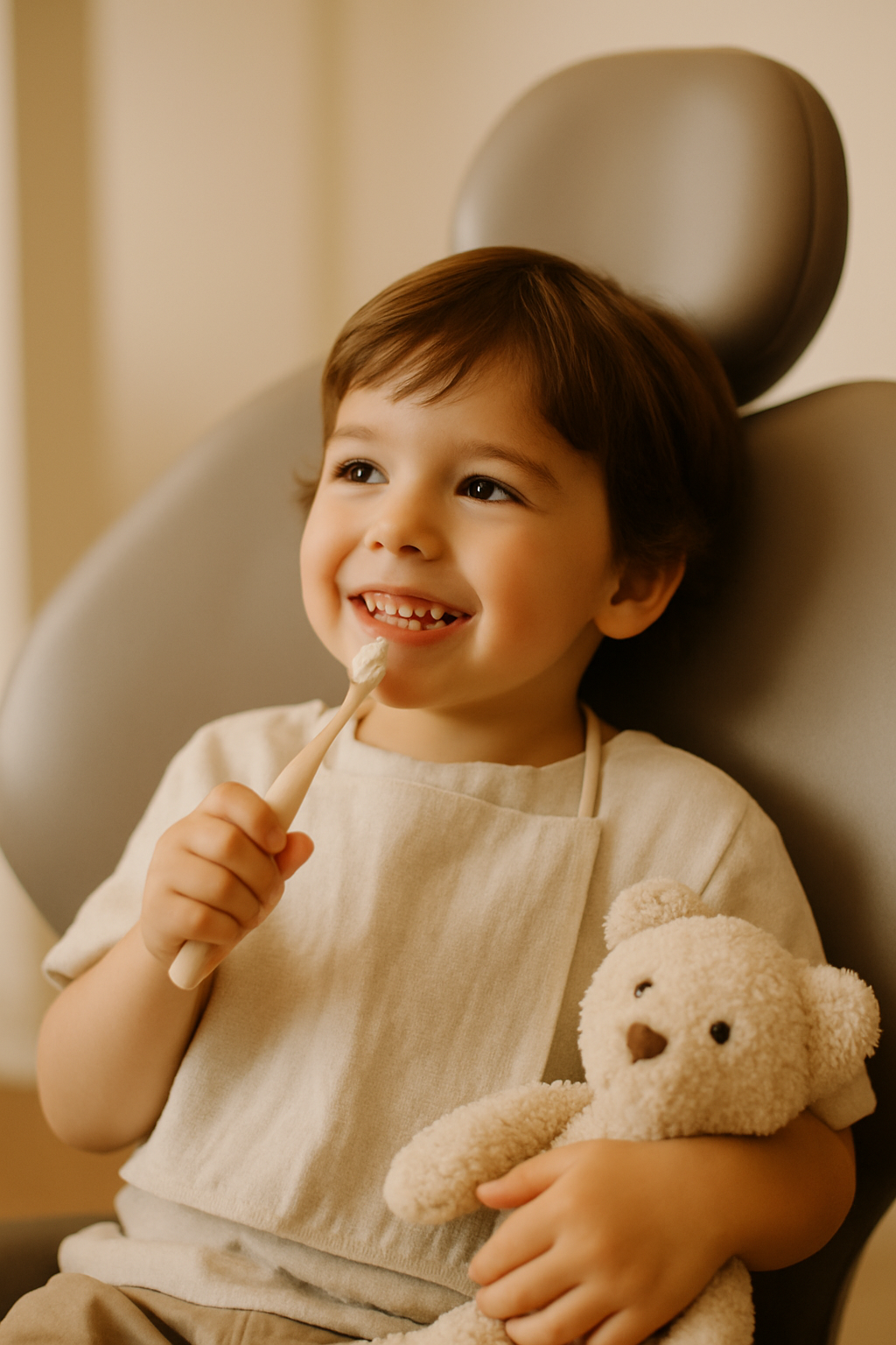 Happy child at dental visit at Bloom Dental Aesthetic, kids dentistry Somerset West
