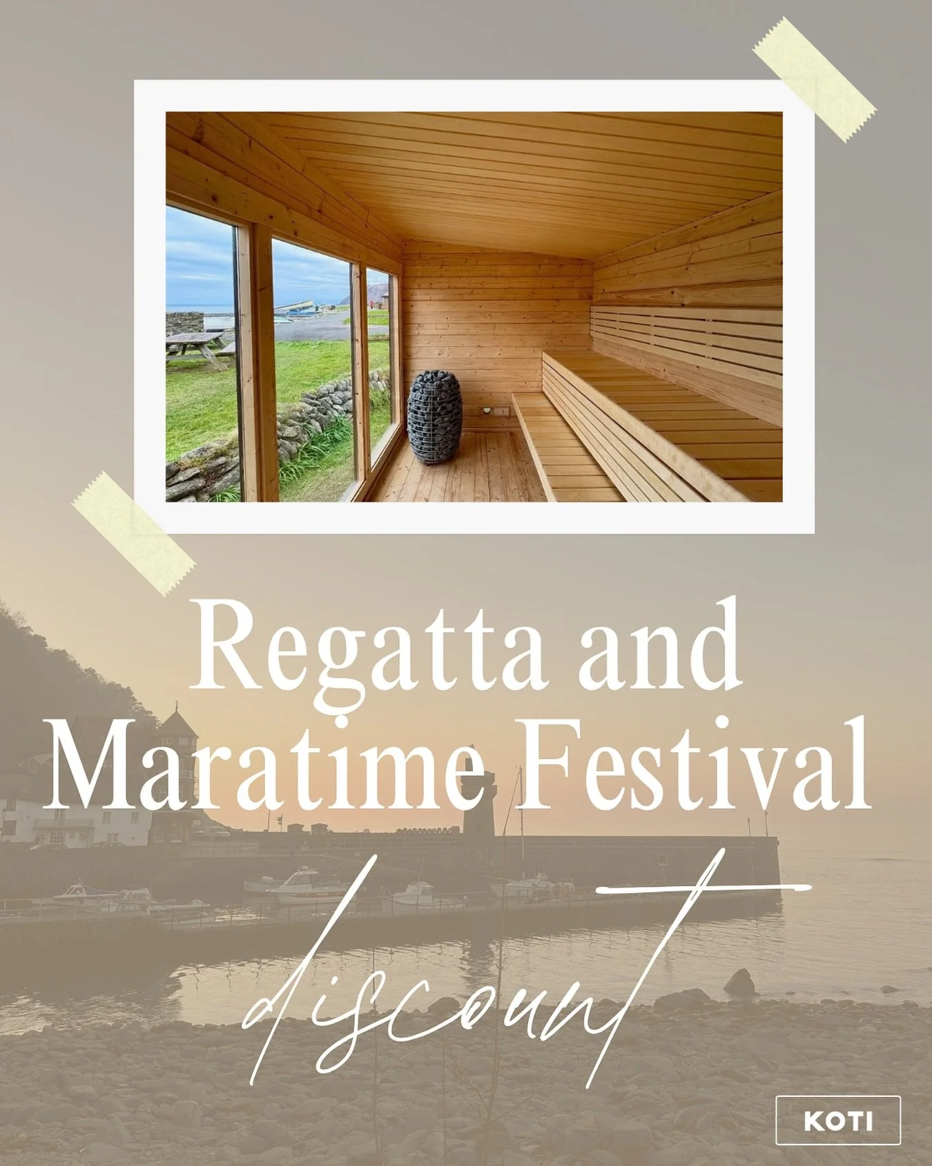 🚤🌊 Regatta &amp; Maritime Festival Weekend Offer!

To celebrate this weekend&rsquo;s Regatta &amp; Maritime Festival in beautiful Lynmouth, we&rsquo;re offering 10% OFF all sauna bookings from Friday to Sunday! 🧖&zwj;♀️🌞

Whether you&rsquo;re soa