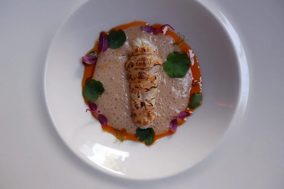langoustines, chili, limoenblad.