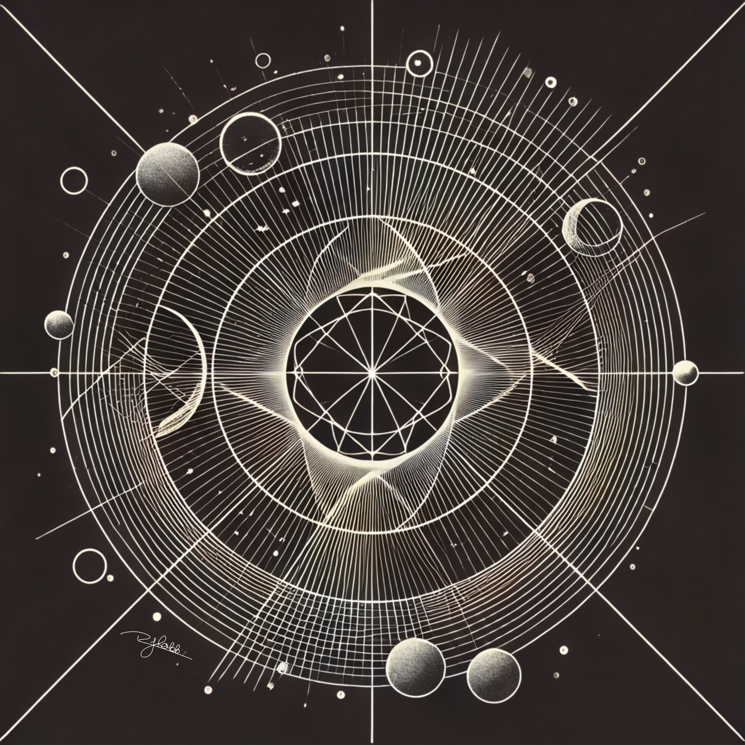 Title: Celestial Harmony
Description: A symphony of cosmic balance, Celestial Harmony pulses with the rhythm of the stars. Every line and curve is a note in the universe’s grand composition, where chaos and order exist in perfect equi