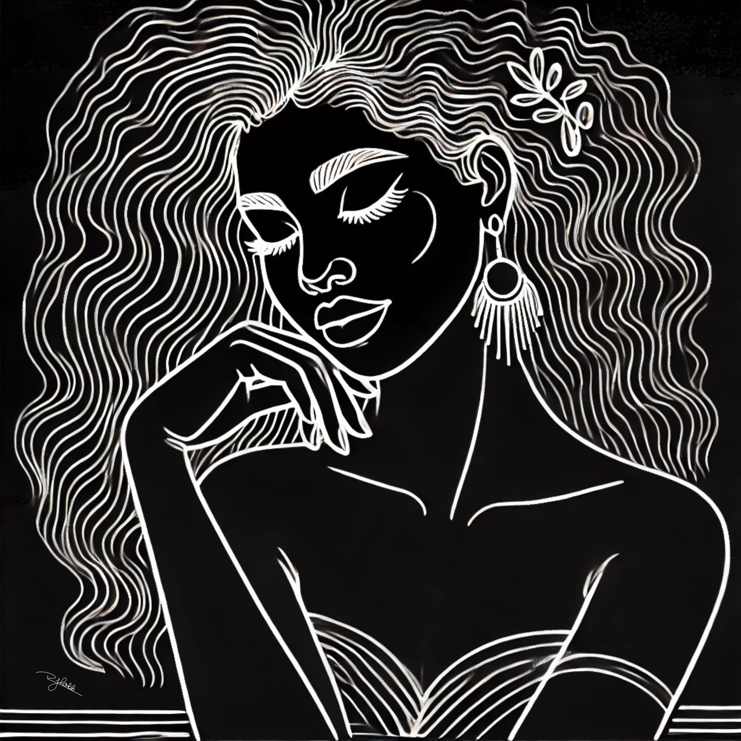 Title: Melanin Muse
Description: She inspires not with words, but with presence. Melanin Muse is art in its purest form, a vision of beauty that transcends time and expectation. She does not conform to a standard—she redefines it.