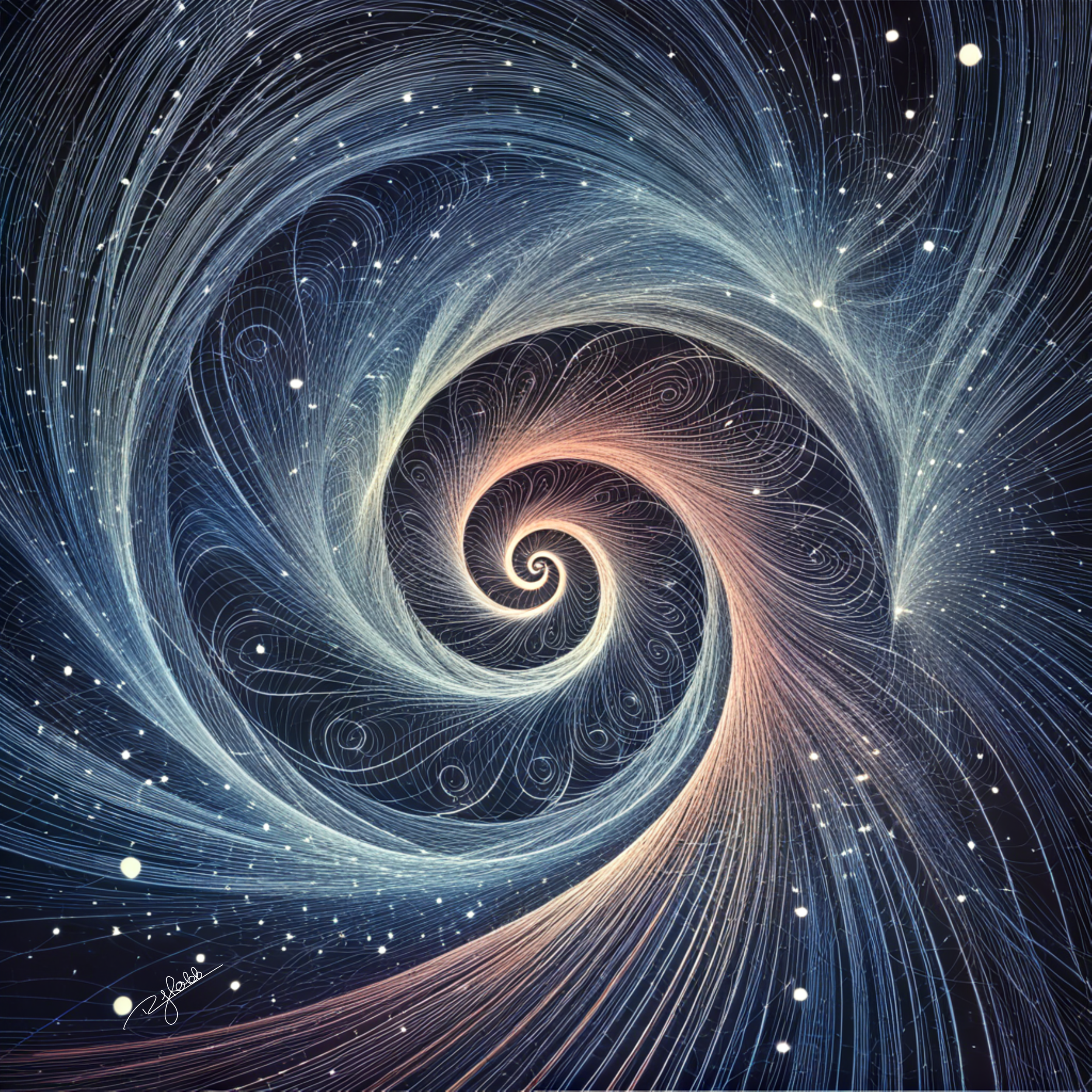 Title: Mystic Spiral
Description: A vortex of endless movement, Mystical Spiral draws the eye and the soul inward, into a space where time and space dissolve. It is the motion of galaxies, the turning of unseen forces, an unbroken cyc