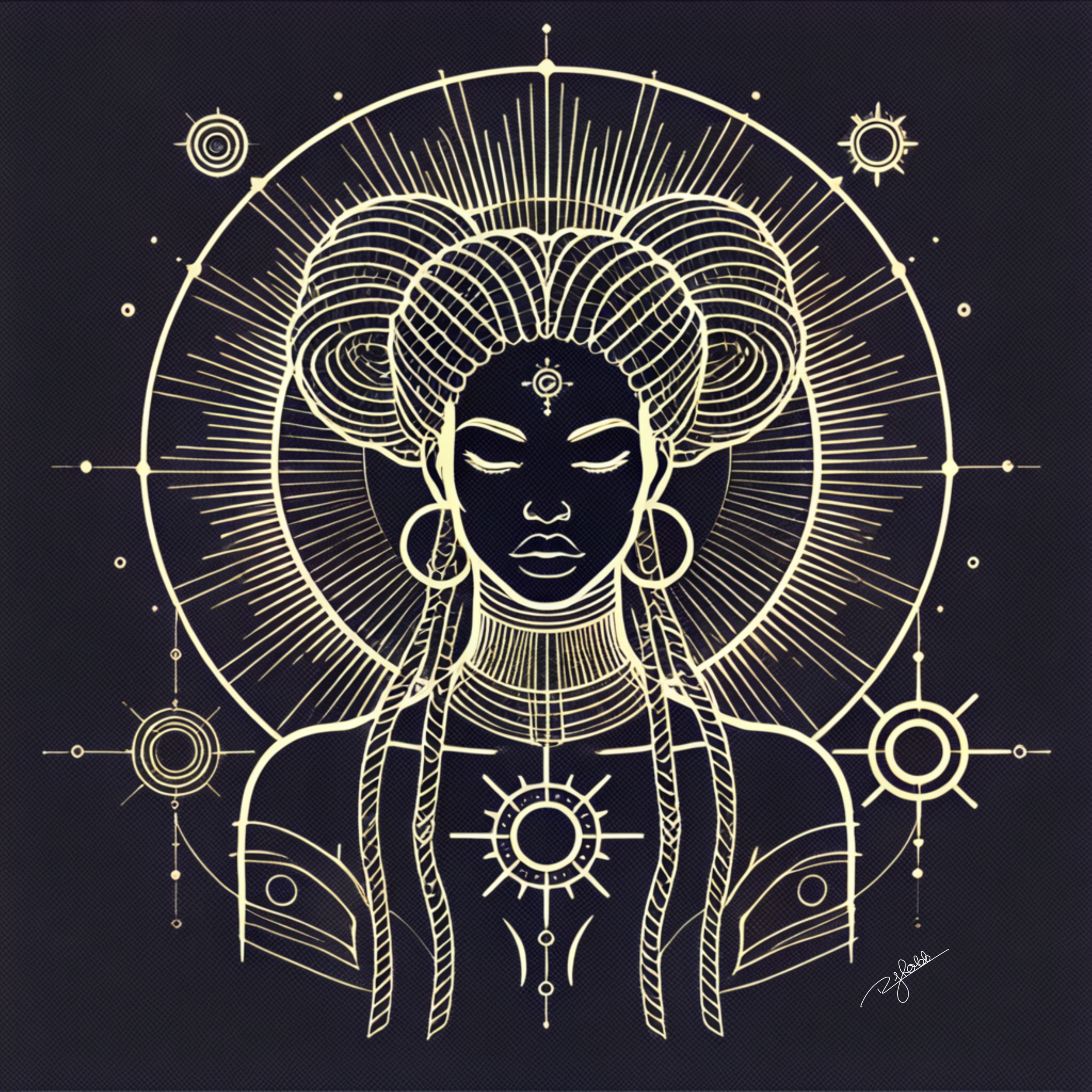 Title: Solar Crown
Description: A radiant masterpiece, Solar Crown glows like a halo of plasma surrounding a celestial body. Its locks move like solar flares, dynamic and untamed, infused with the luminous energy of distant stars. Th