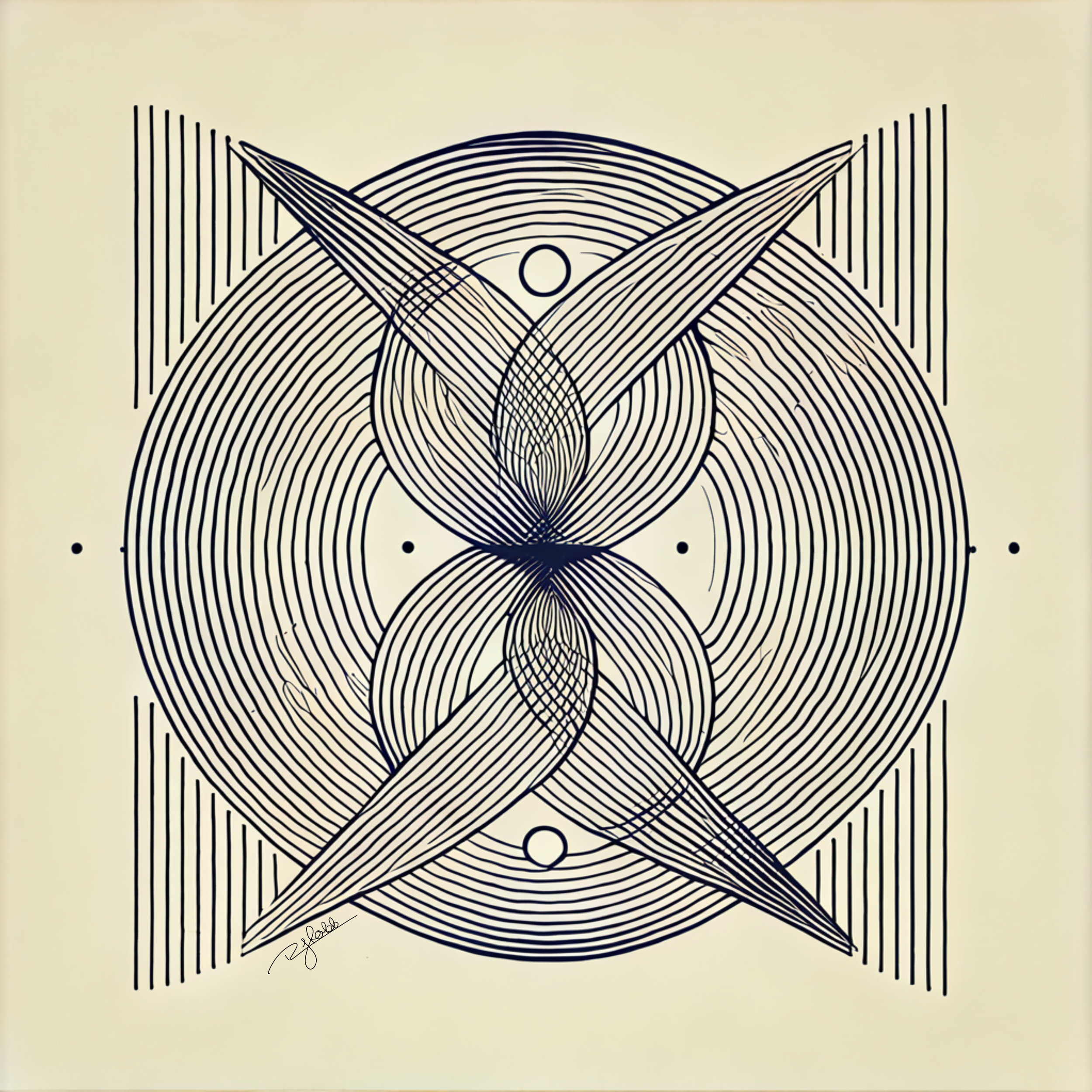 Title: Harmonic Balance
Description: A perfect symmetry of forces, Harmonic Balance exists at the crossroads of logic and chaos. Its intricate composition reveals the mathematical poetry of the universe, where even the most complex pa