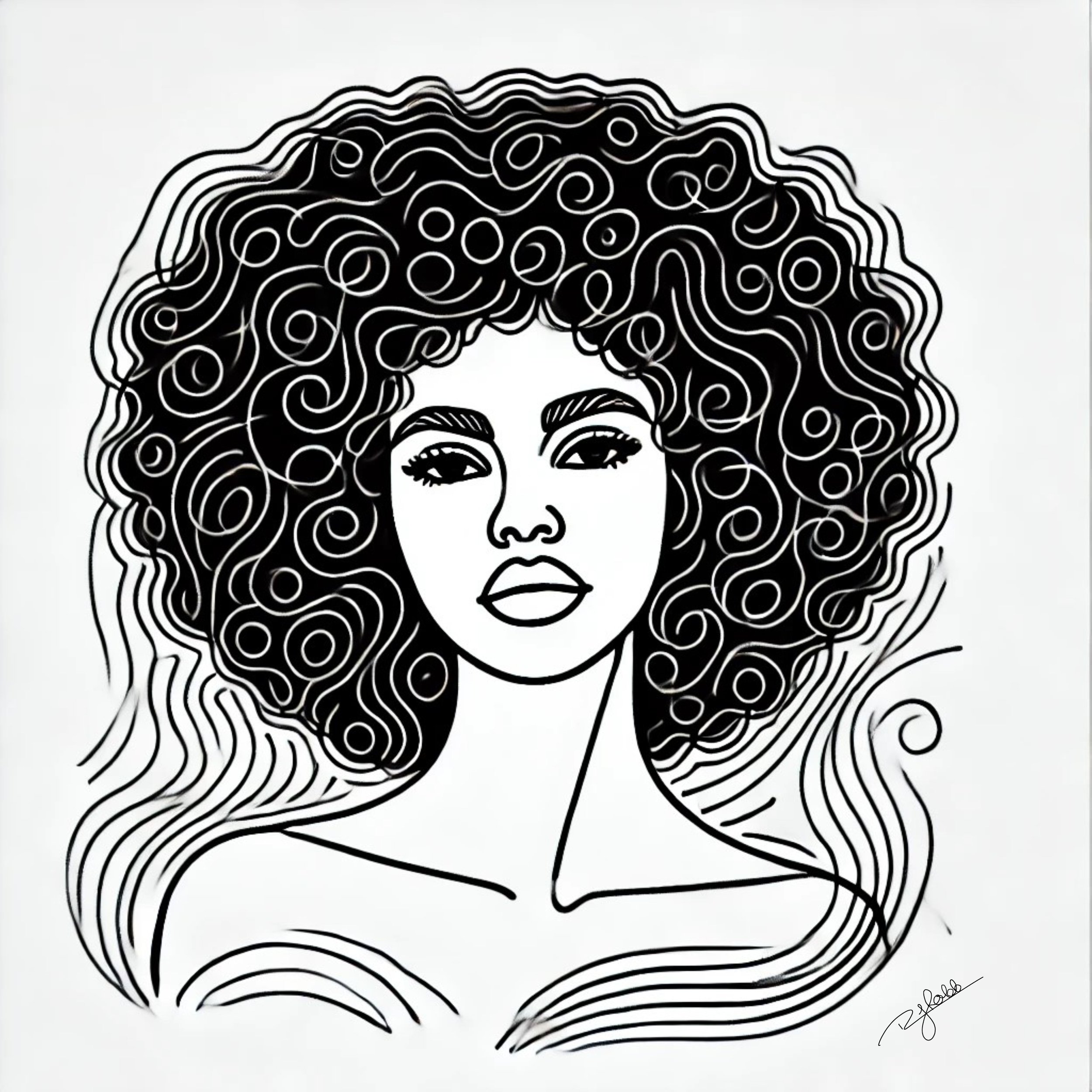 Title: Afrocentric Essence
Description: A striking tribute to heritage and identity, Afrocentric Essence embodies the beauty, depth, and power of Black culture. Her gaze is unwavering, her aura undeniable—each curl in her crown a testa