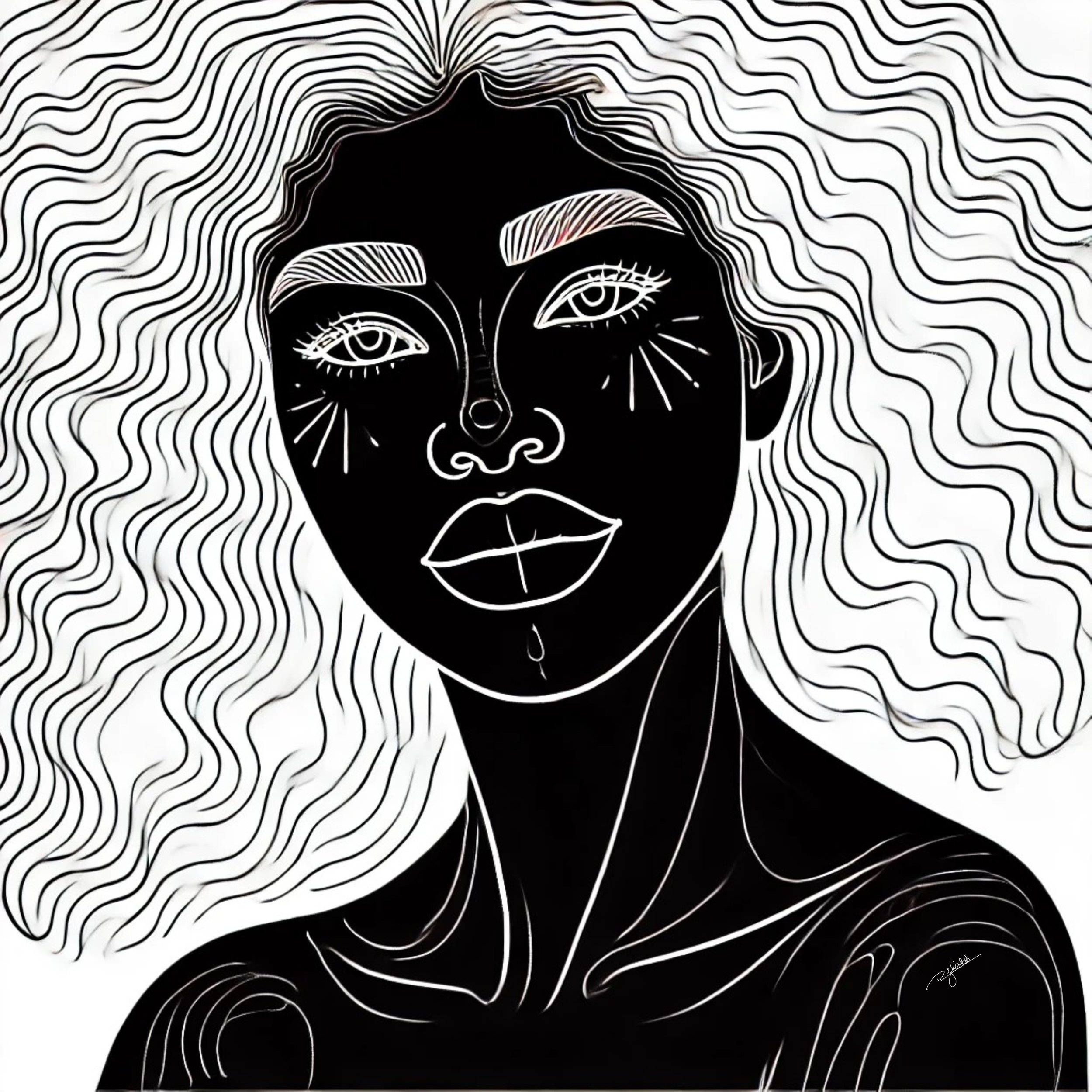Title: Shining in Melanin
Description: Deep, rich, and divine—Shining in Melanin is a love letter to the beauty of Black skin, glowing like stardust against the night. She is not just seen, she is felt, radiating confidence that cannot