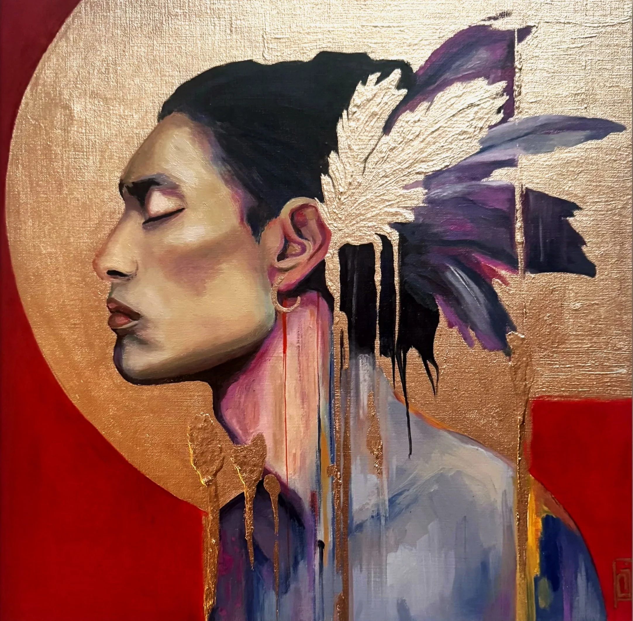 Son of the first land | oil on paper 