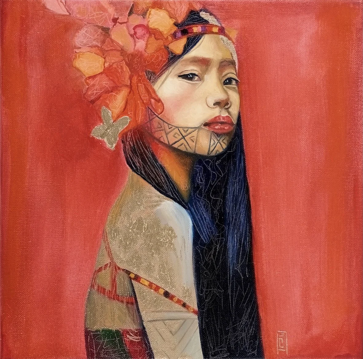 Embèra girl | oil on canvas