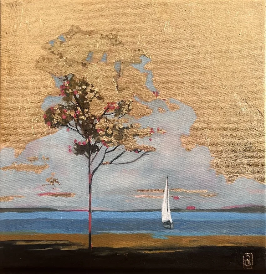 Sailing to the Sunset | oil on paper