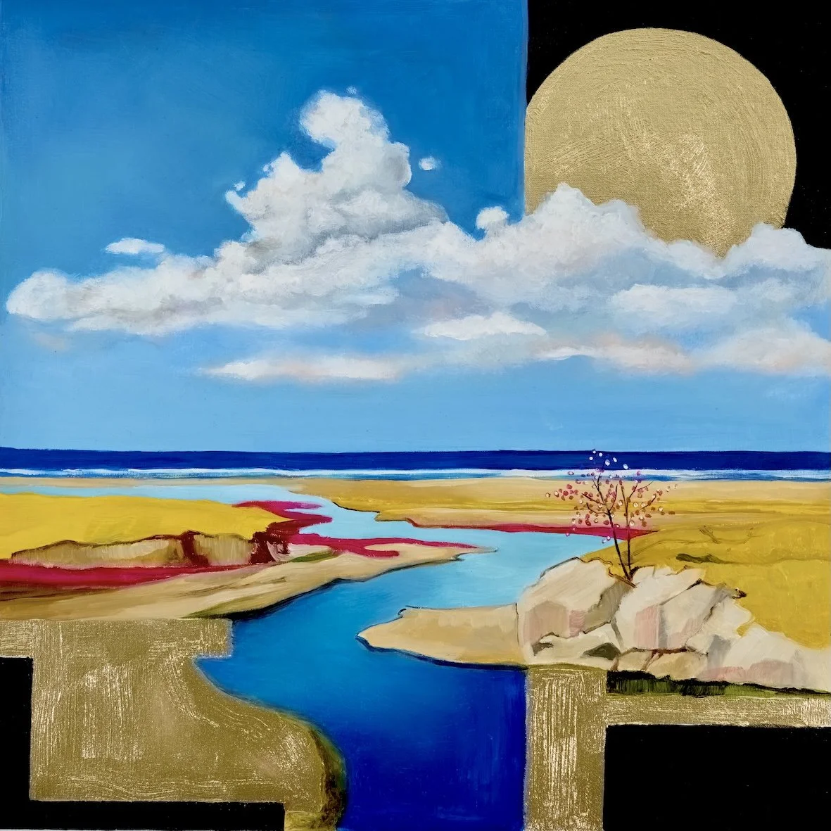 When a stream becomes an ocean | oil on paper