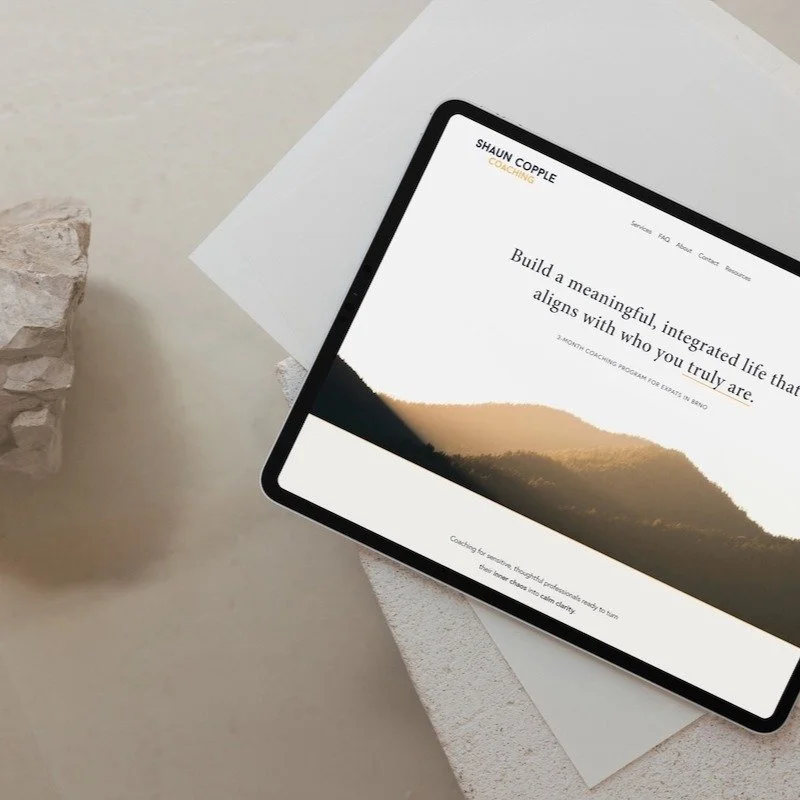 In collaboration with @shauncopple, I had the joy of designing a one-page Squarespace website that invites expats in Brno to build a meaningful, integrated life that aligns with who they truly are.

If you&rsquo;re looking for a coach who brings a bl