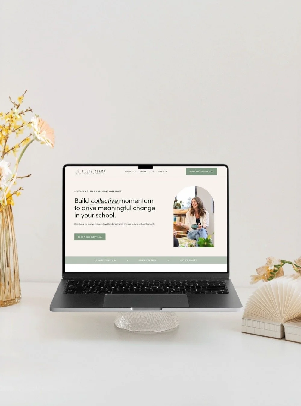Sometimes, the most powerful part of the website design process is not the visual design itself...

it's gaining clarity on your offer. 

In collaboration with Ellie Clark, I had the joy of designing her a Squarespace website that invites innovative 
