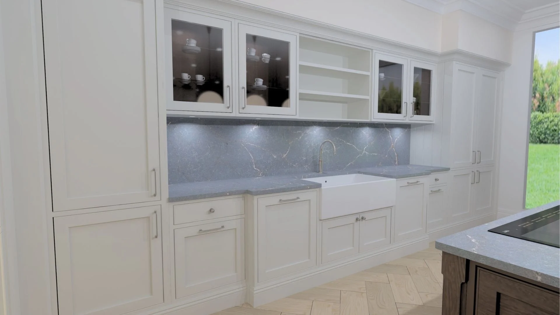 Handmade In-Frame Kitchen with Island | Atlantic Bespoke Kitchens ...