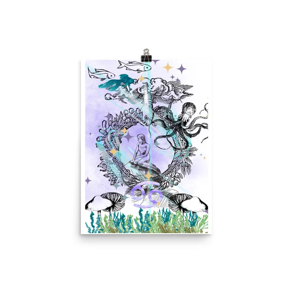Sun Sign Poster - Cancer