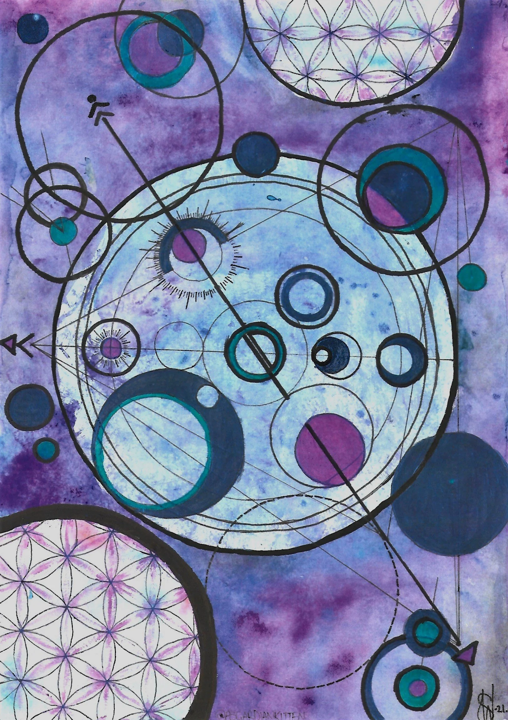 Spectrum Geometric Collection Print abstract solar system celestial astrological artwork