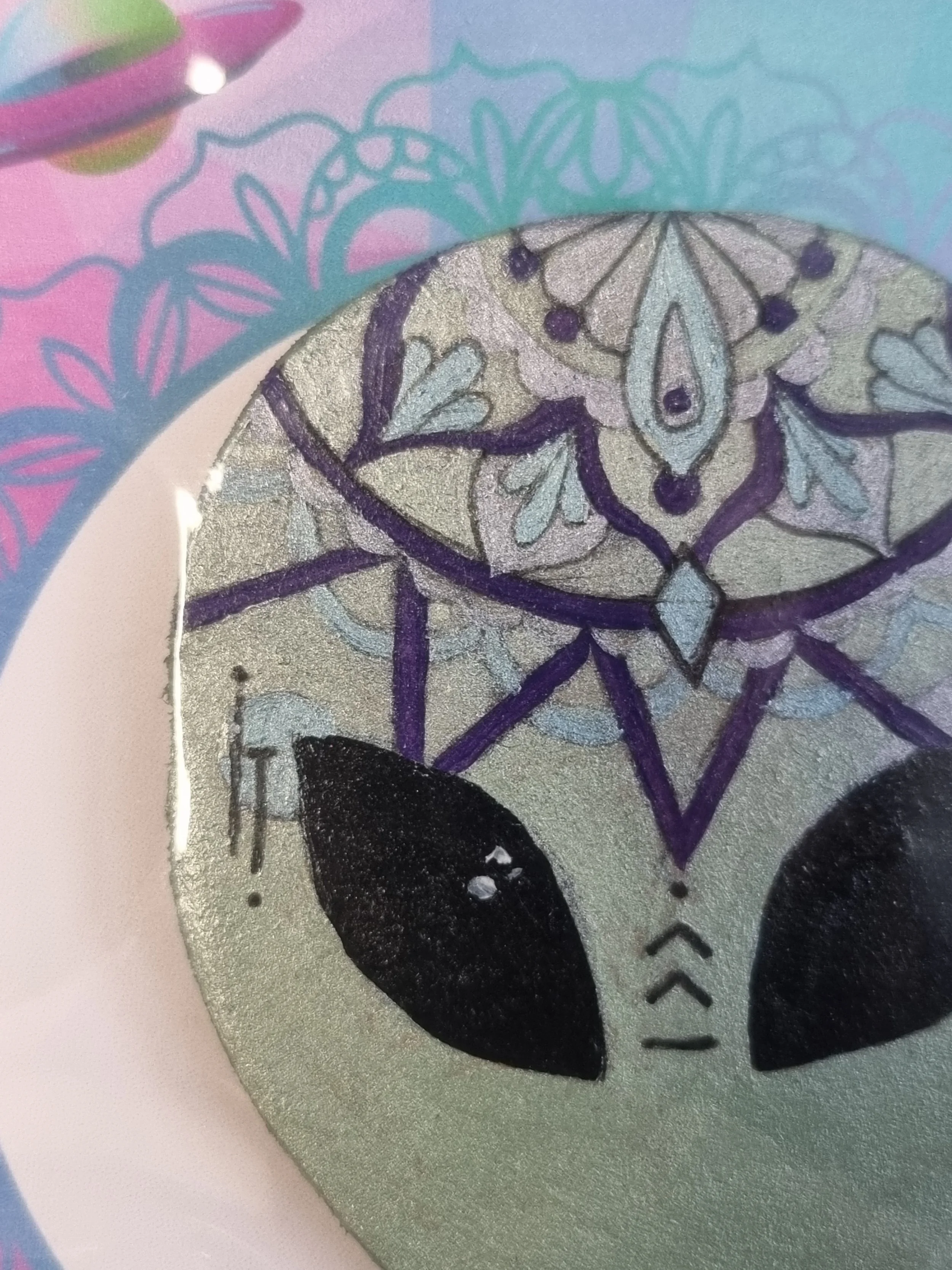 Handpainted Alien Magnet - S-Class Glorp Characters