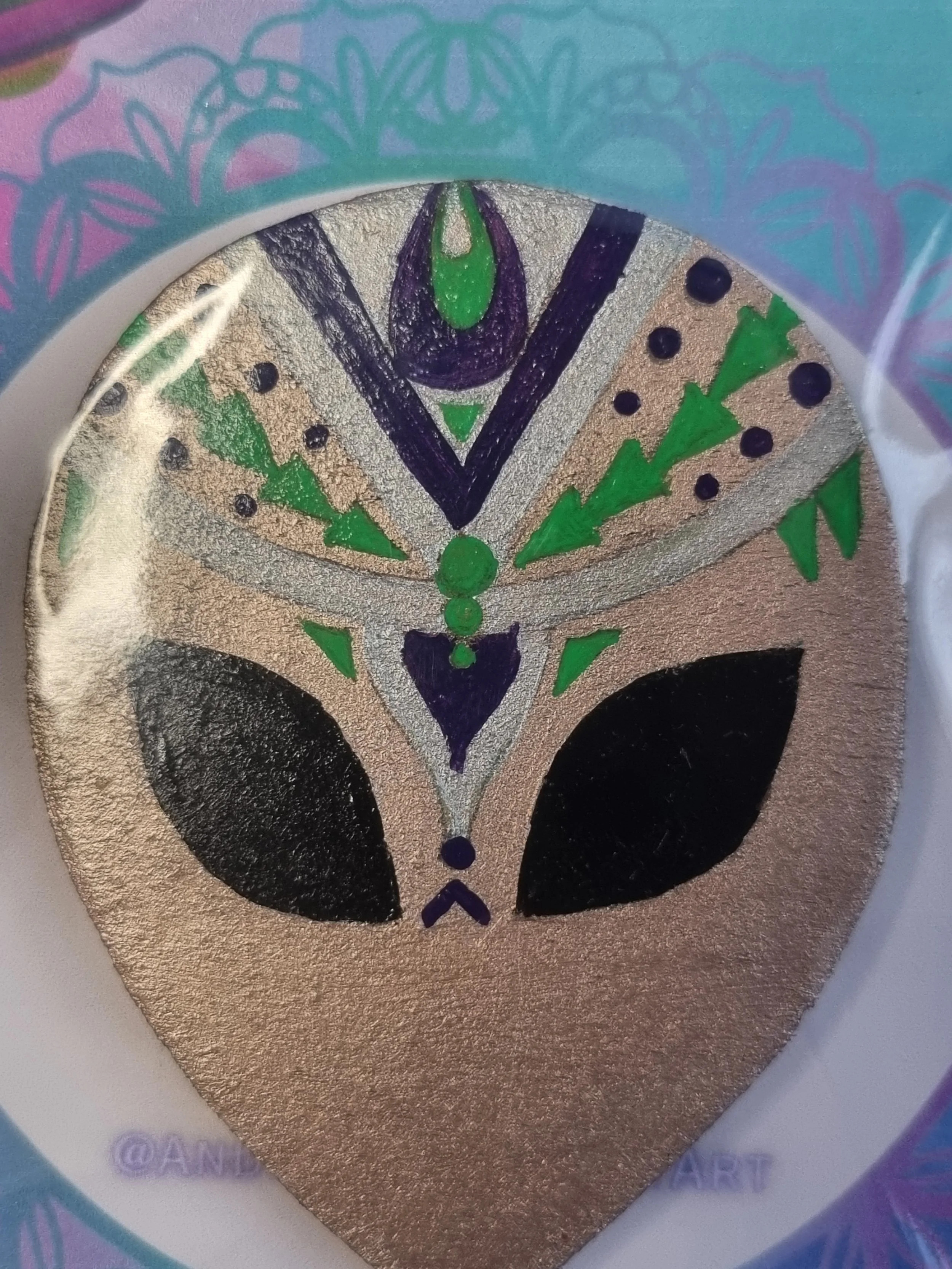 Handpainted Alien Magnet - S-Class Glorp Characters