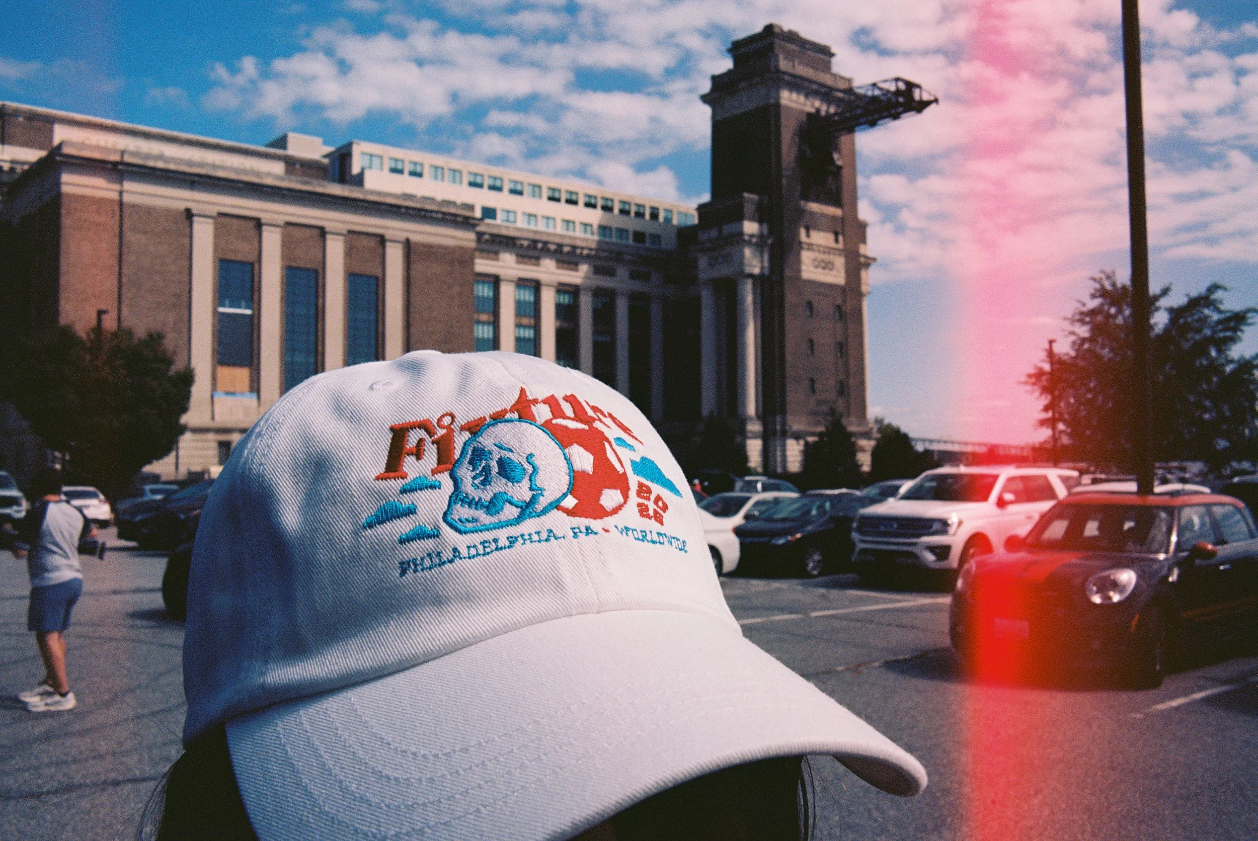 Wearing embroidered Fixture Magazine hat to the Philadelphia Union match.