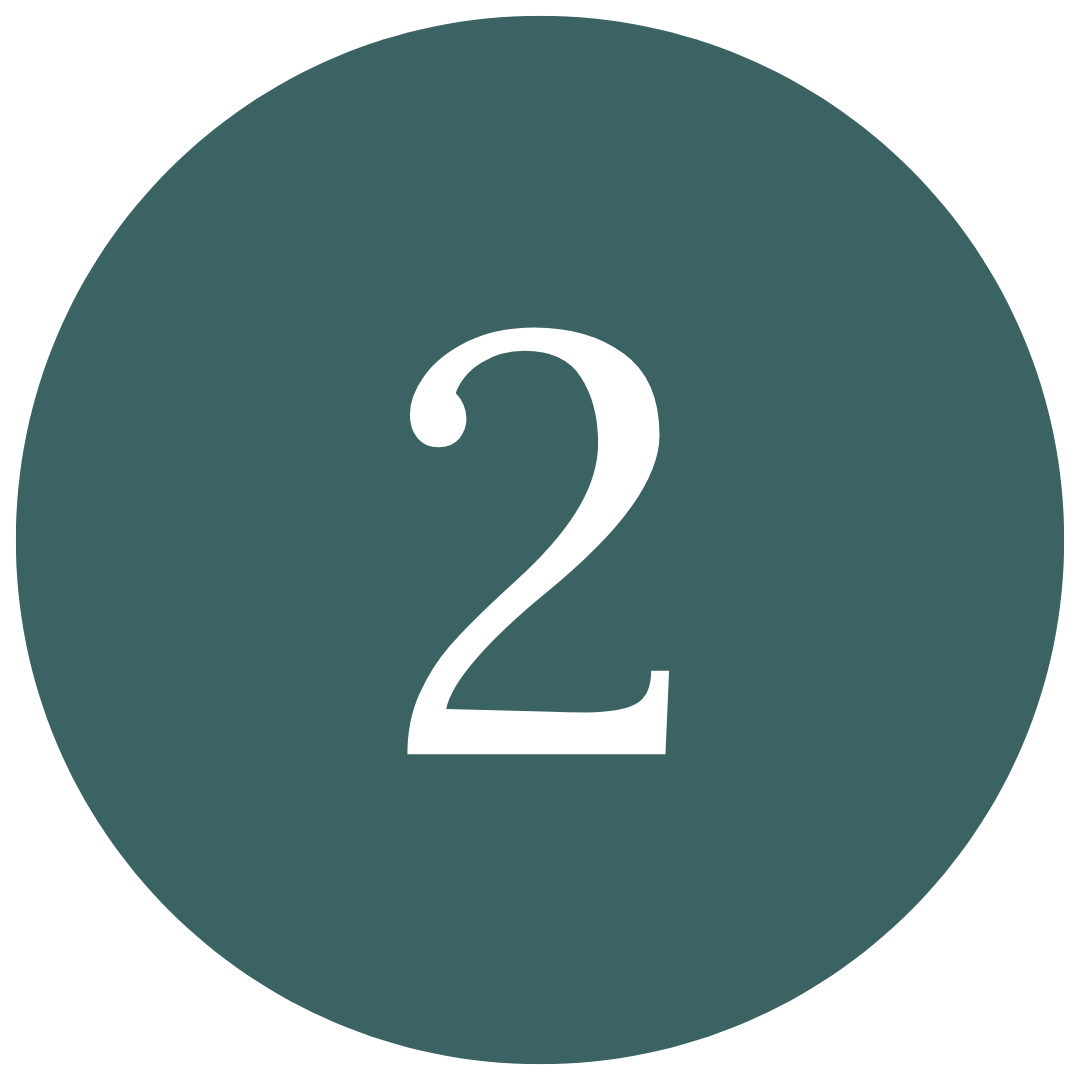 Number 2 icon in circle