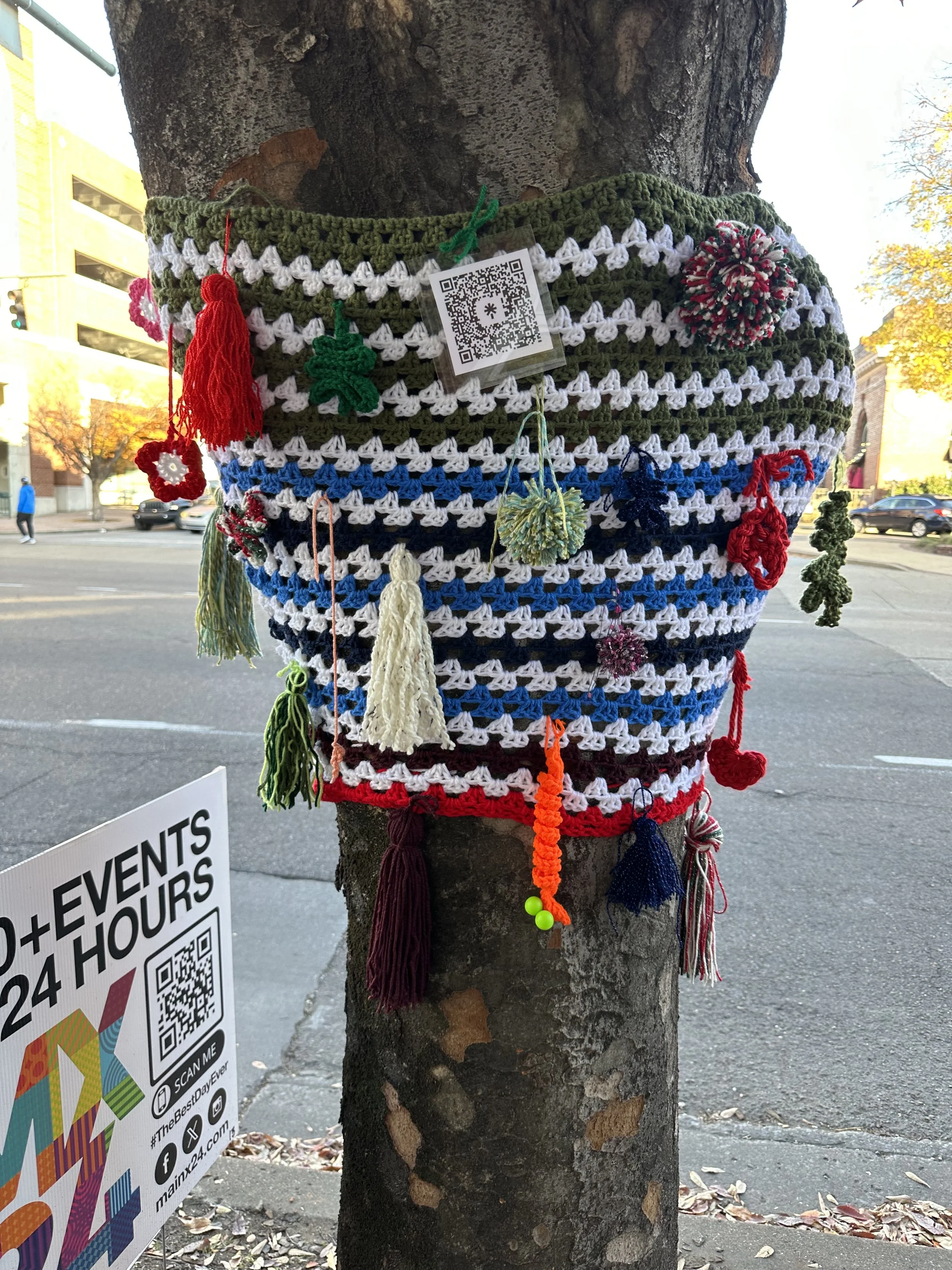 Temporary installation at The Hot Chocolatier (Market Street) for MAINx24, December 2024