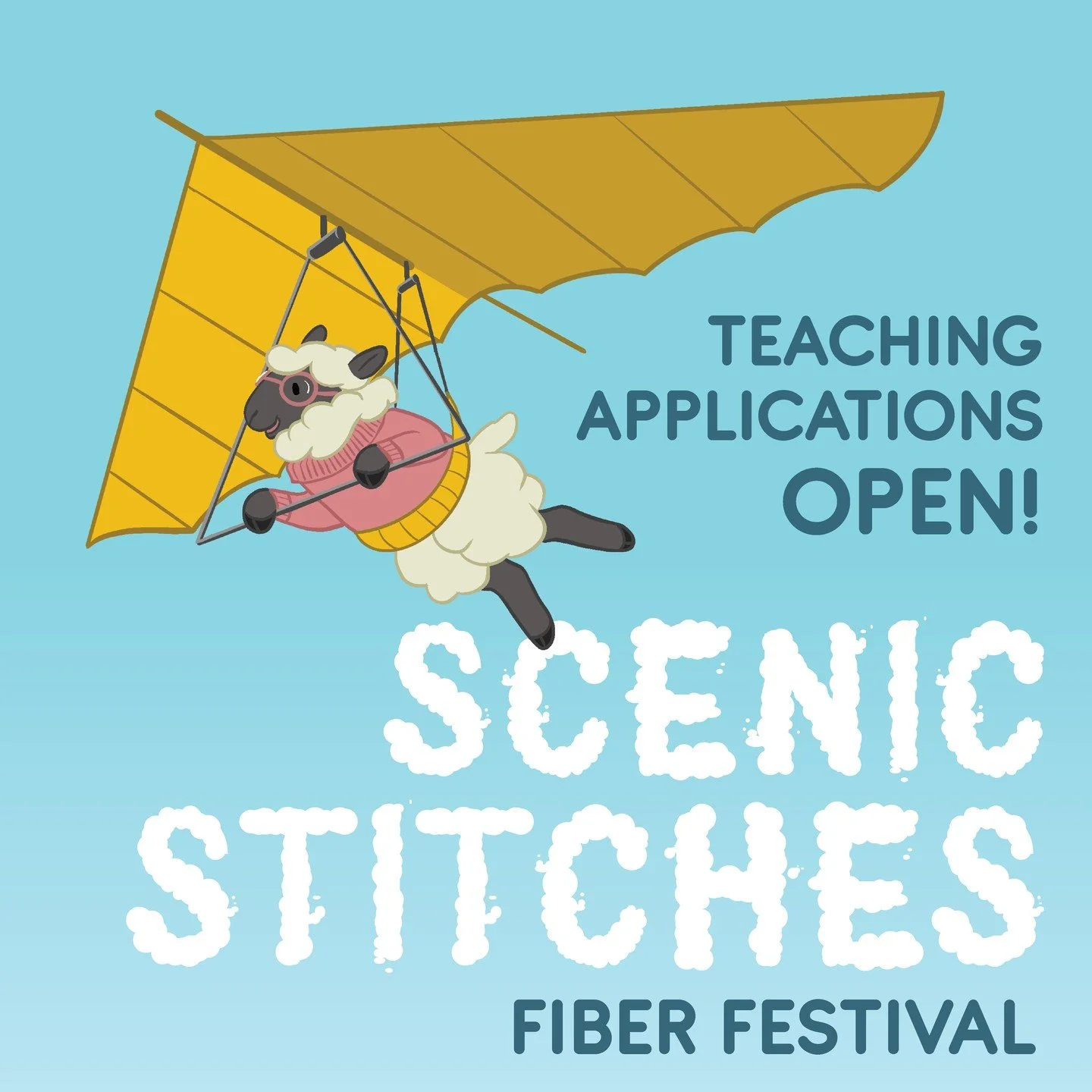 Now accepting applications for teaching at the 2026 Scenic Stitches Fiber Festival! More info and application on our website scenicstitches(.)com