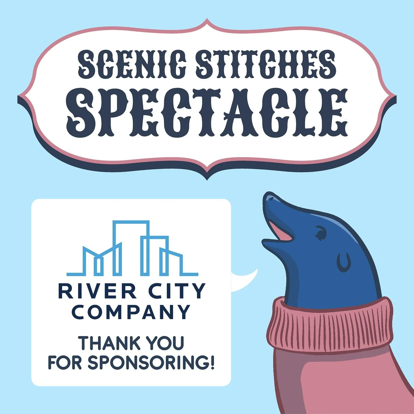 Special thank you to our Scenic Stitches Spectacle festival sponsor, @rivercitycompany! This festival would not have happened without their support. We&rsquo;re so excited to see everyone tomorrow! 

The Scenic Stitches Spectacle is an outdoor circus