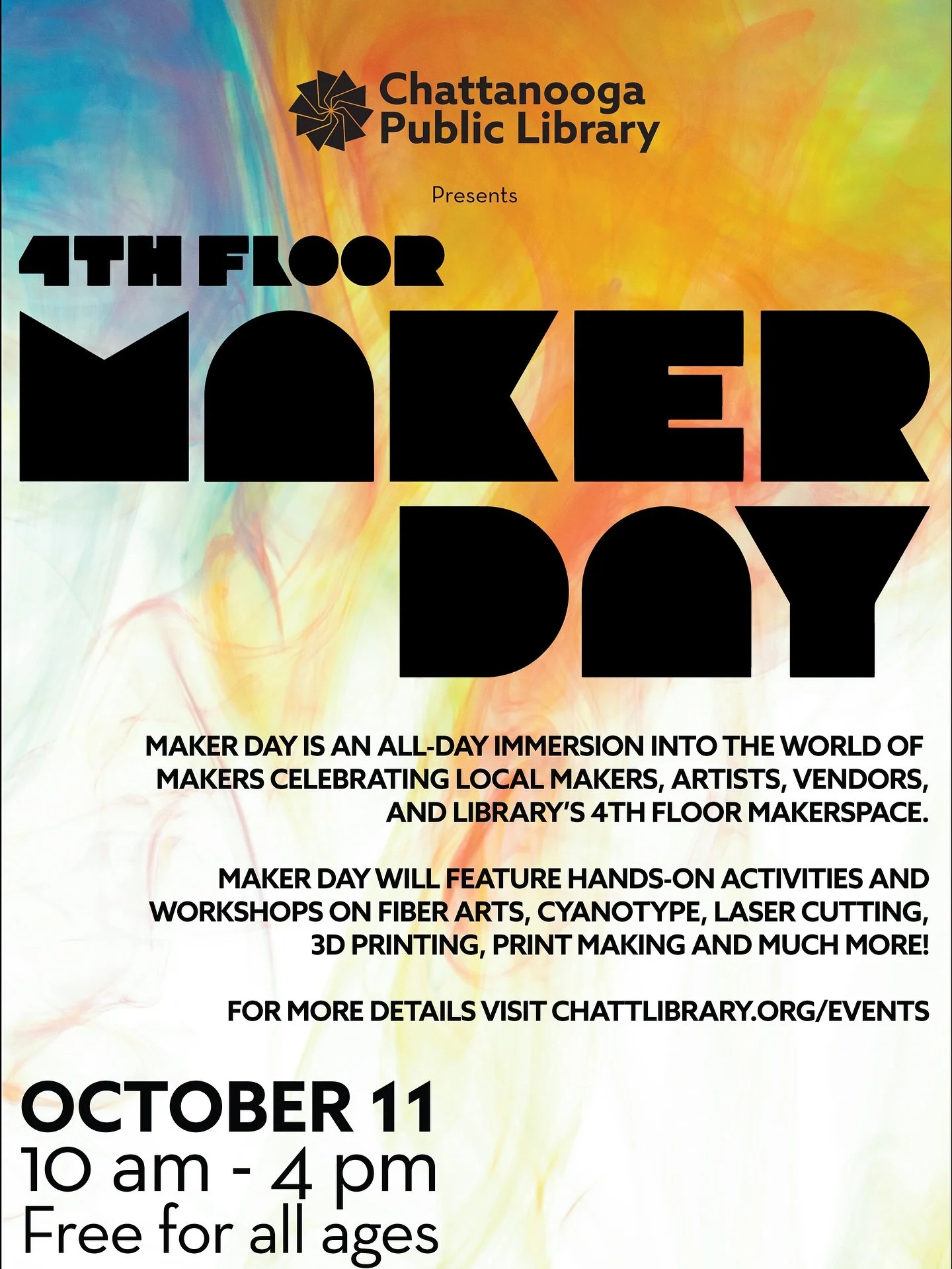 TOMORROW! Join us at the downtown @chattlibrary for Maker Day!