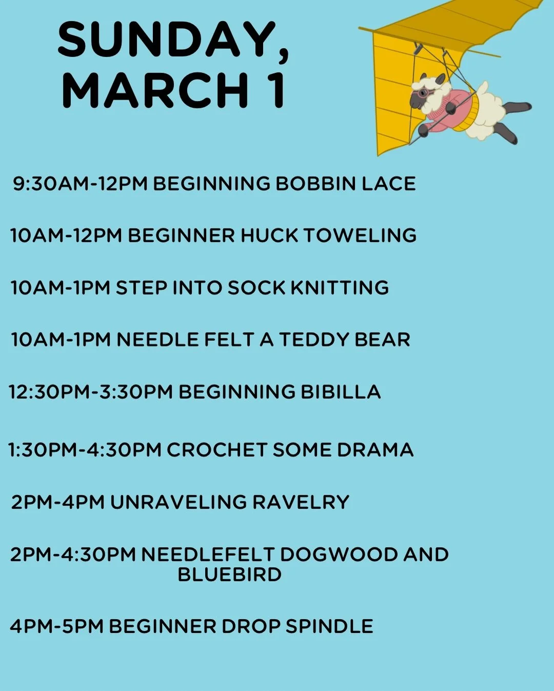 Sunday classes are live! Join us at the Chattanooga Convention Center for a wide selection of classes throughout the day. 

Tickets are limited:
scenicstitches.yapsody(.)com