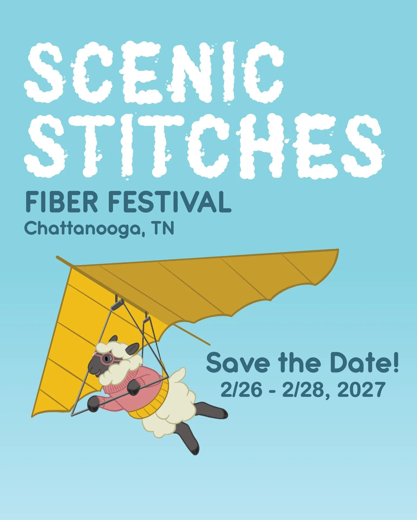 We&rsquo;re so back!

The 2027 Scenic Stitches Fiber Festival will take place the last weekend of February (27 &amp; 28), 2027 at the Camp Jordan Arena in Chattanooga, TN. Mark your calendars!