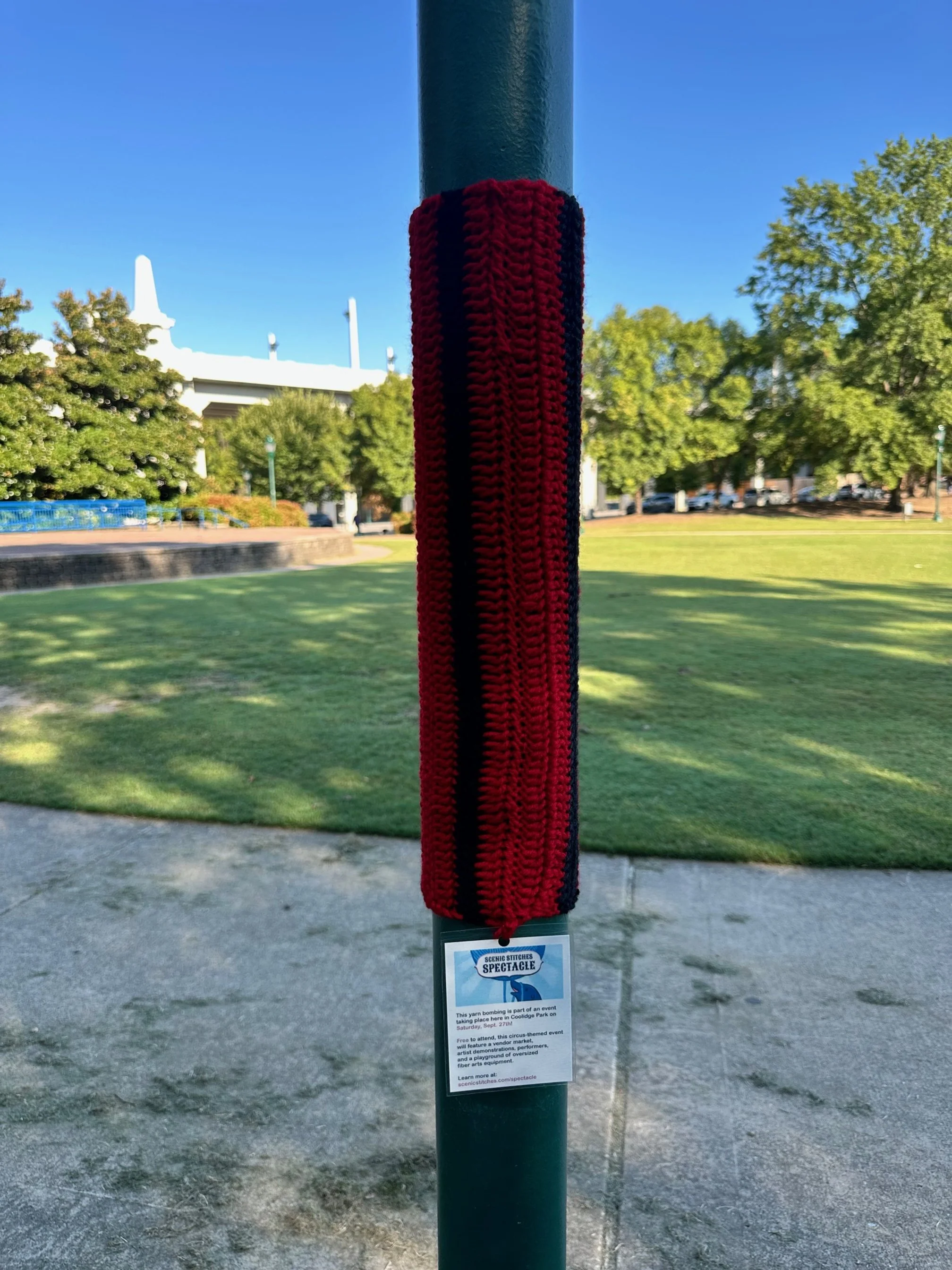 Temporary installation at Coolidge Park for the Scenic Stitches Spectacle, September 2025