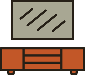 Photo of a vintage television set with a wooden finish and a glass screen.