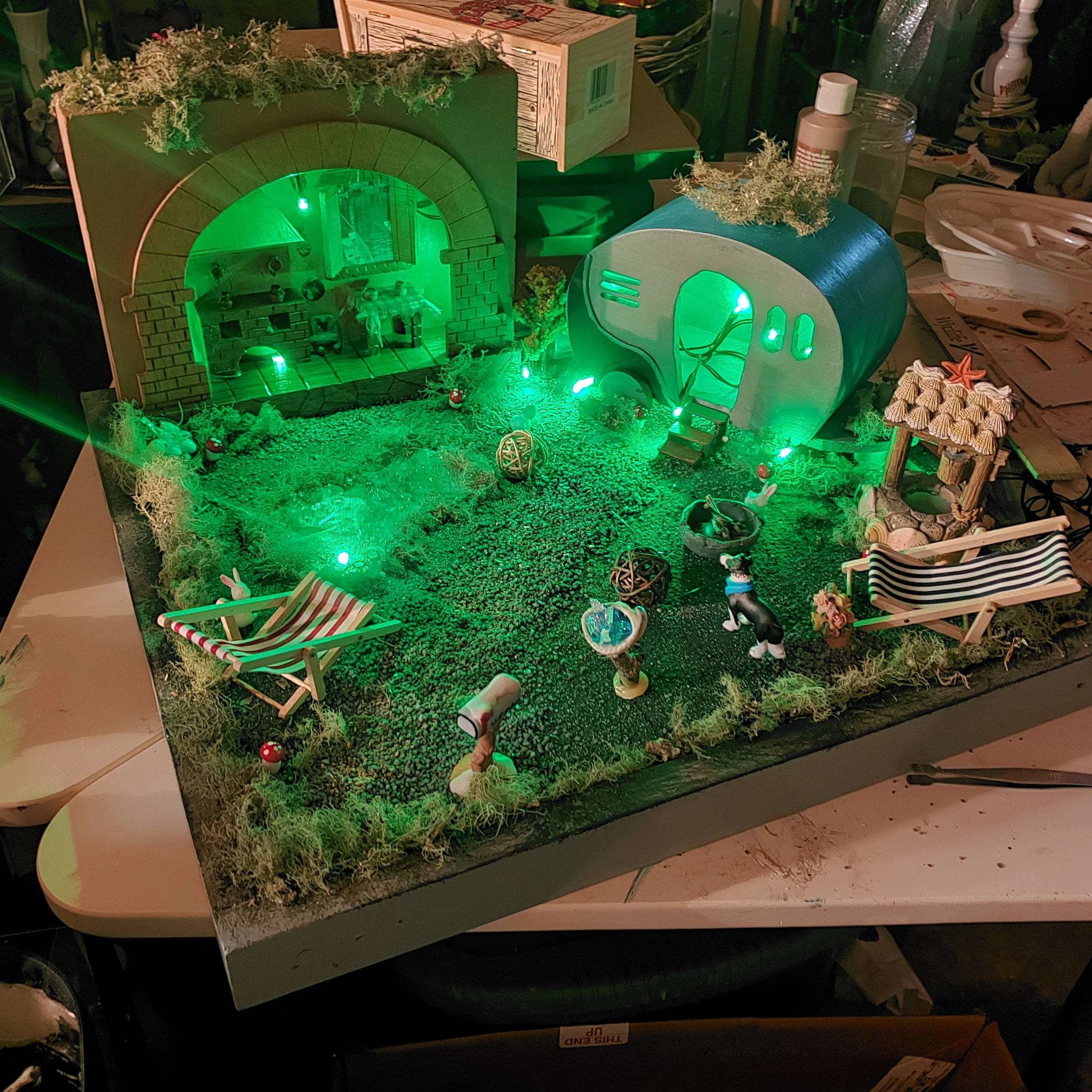 Miniature Camper Getaway Diorama