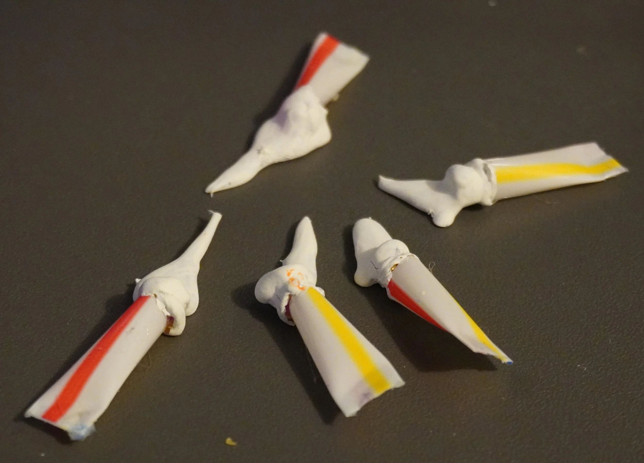 Handcrafted Miniature Tubes of Toothpaste