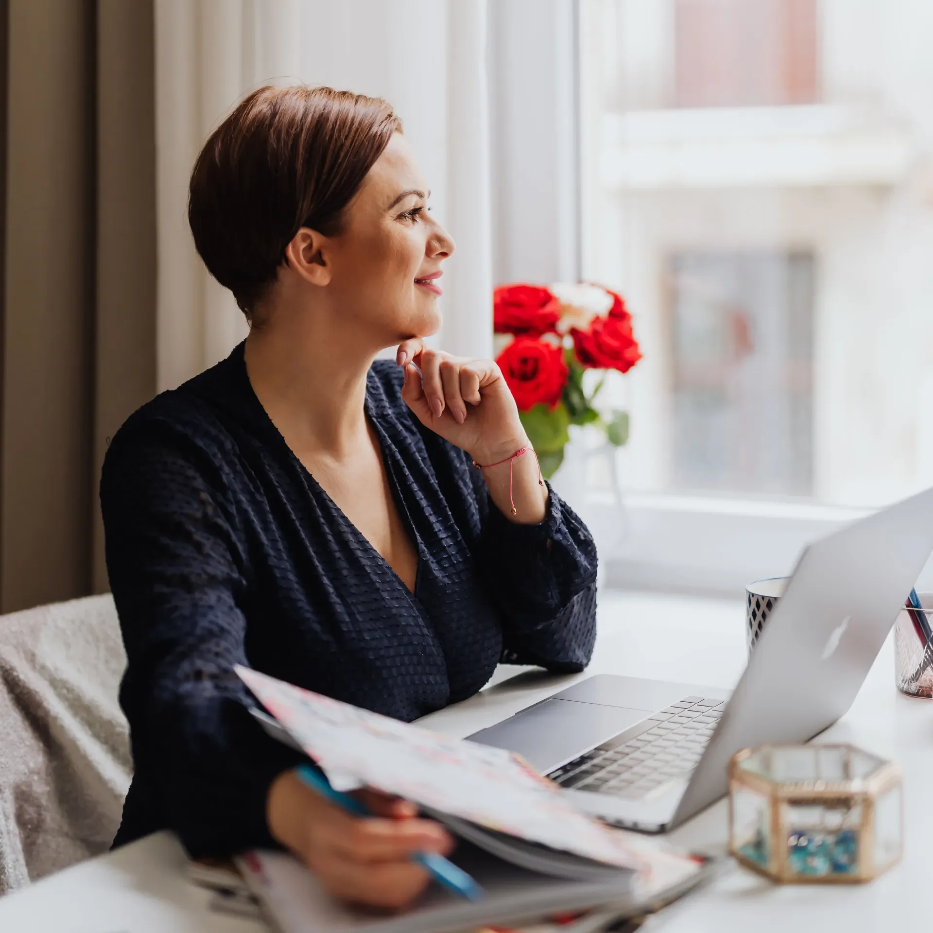 Overwhelmed person struggling with website design decisions