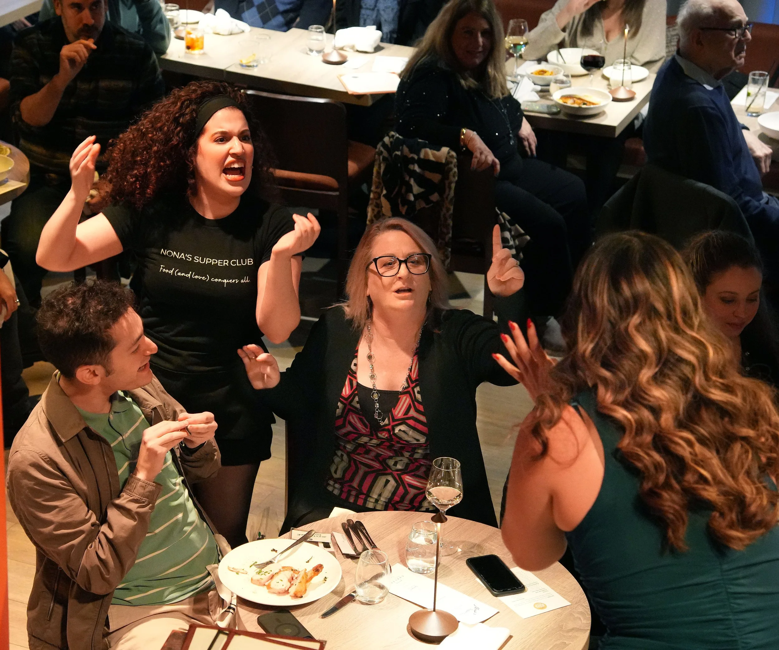 Nona's Supper Club - Miranda and Steve argue and audience member gets involved