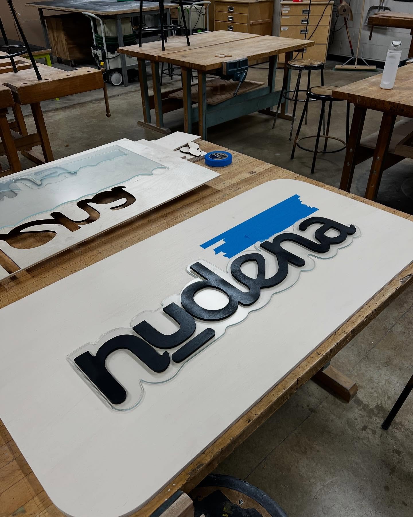 Fabrication? Yeah, we do that. 🔥 The Nudena team spent the week bringing our HQ&rsquo;s new custom sign to life&mdash;stay tuned for the final reveal! 👀✨

Looking to build your business? We&rsquo;re now accepting new clients! From branding and prod