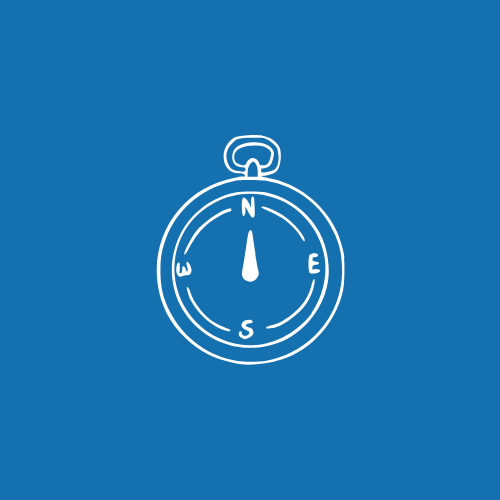 White cursive text reads 'a & A' on a blue background.