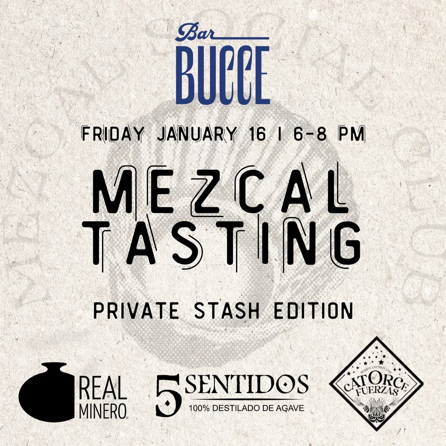 2026, we&rsquo;re so back. Private Stash. Limited seats.

Pours featuring Real Minero, Cinco Sentidos, and Catorce Fuerzas at the coolest spot in town, Bar Bucee.