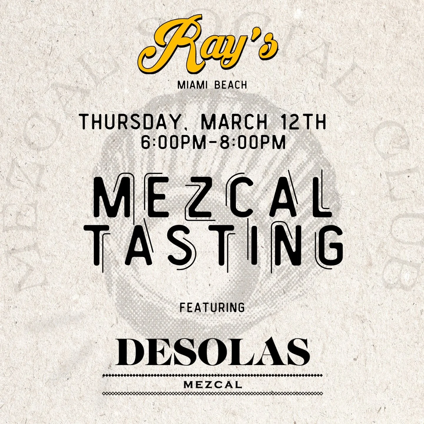 Miami, let&rsquo;s sip! 

@desolasmezcal at @raysbarmia 

Link in bio for tickets 🎟️