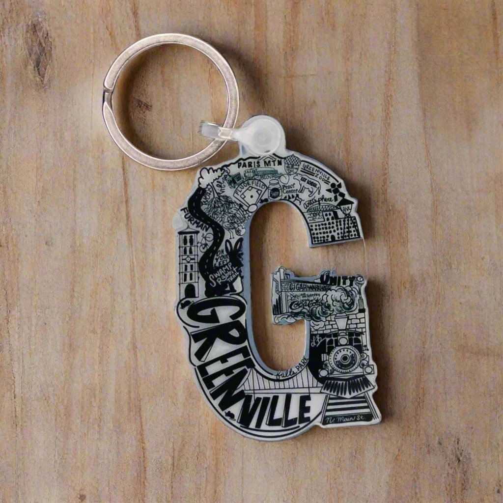 LETTERSCAPES GREENVILLE KEYCHAIN