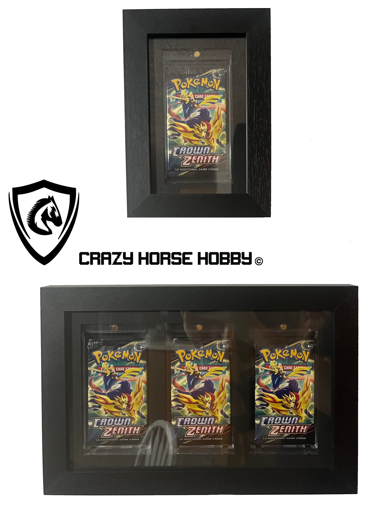 collectible card display case 4 Graded Homeplate Heroes walnut and golden oak finish Trading Card Collage Wall Frame