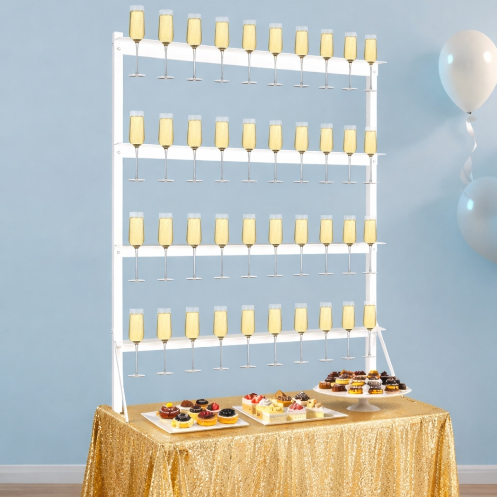 Champagne Wall Display Rental