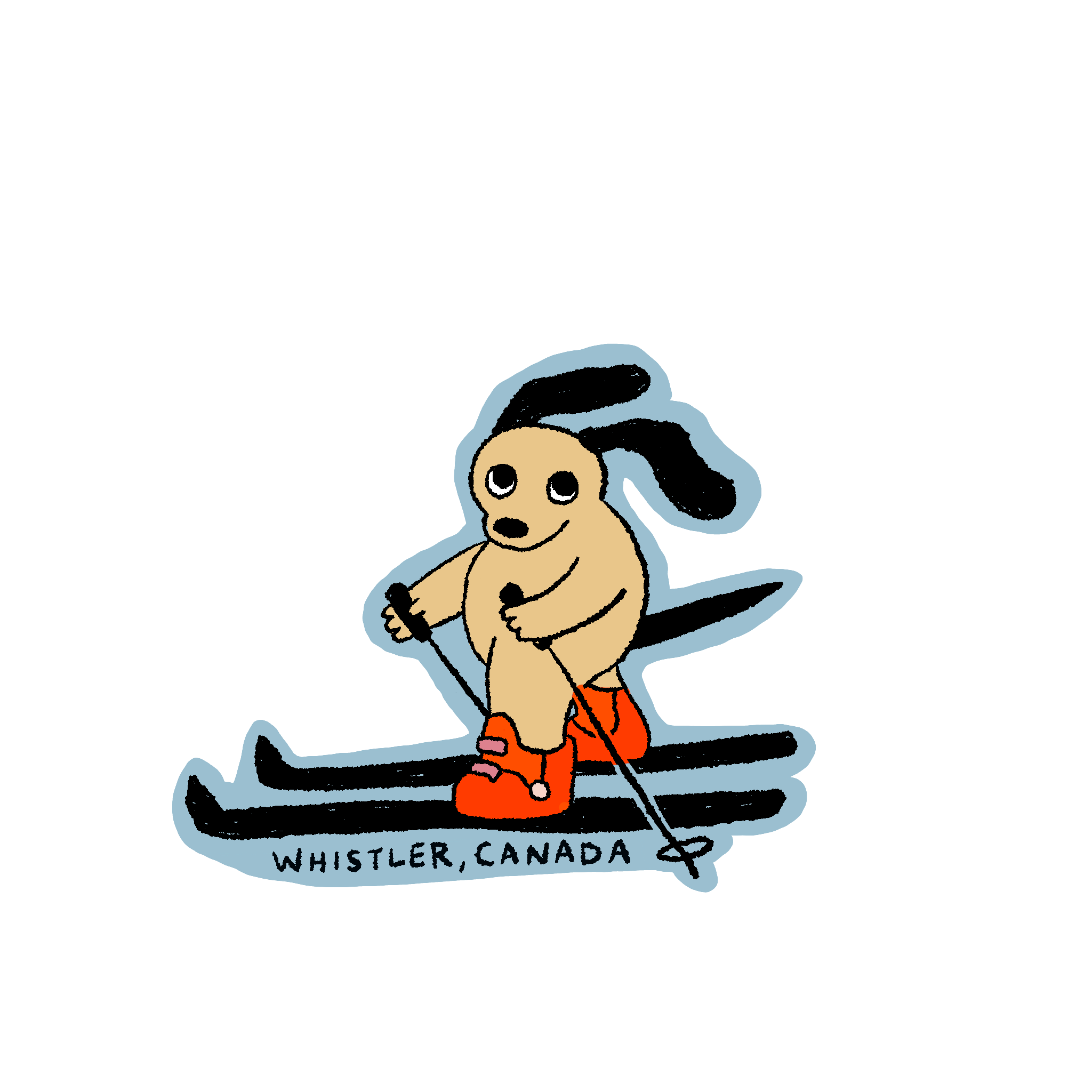 Whistler Dog 2 Sticker - Bulk